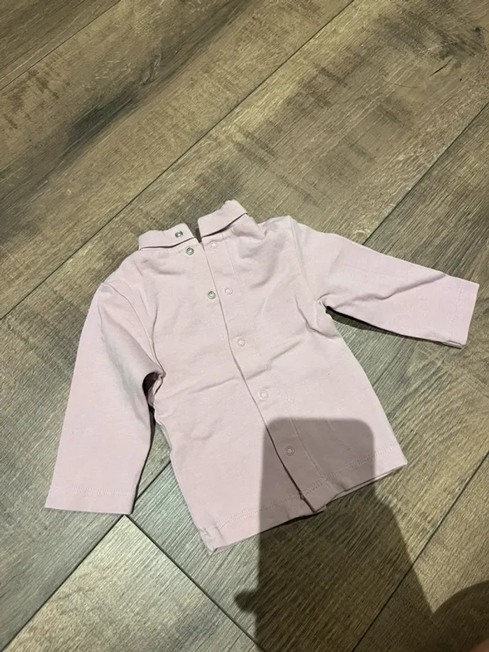 T-shirt manches longues rose - photo numéro 3