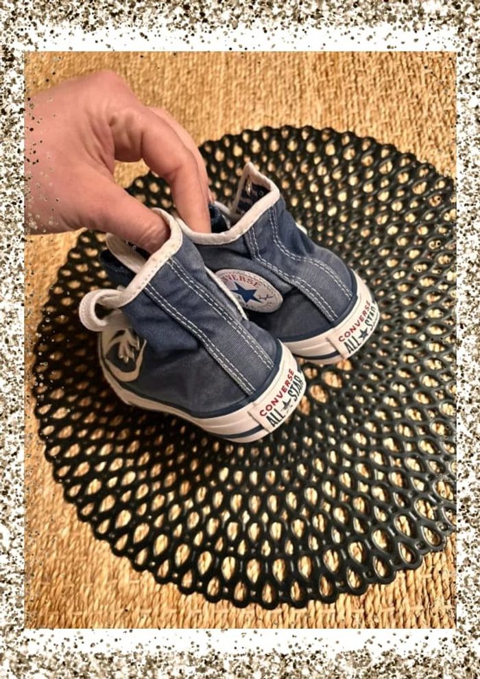 Converse montante bleu blanche - photo numéro 4