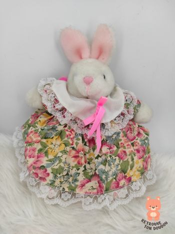 Peluche Lapin robe fleurie Gipsy Vintage