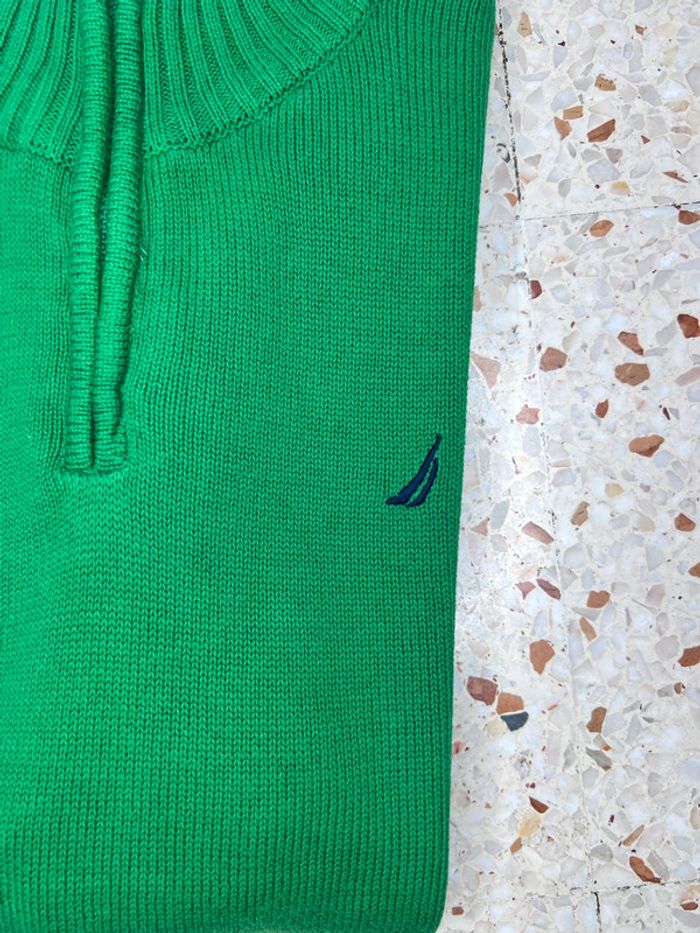 Pull 1/4 zip vert Nautica taille Xl - très bon état - photo numéro 5