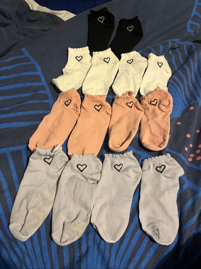 Lot paires de chaussettes coeur - photo numéro 2