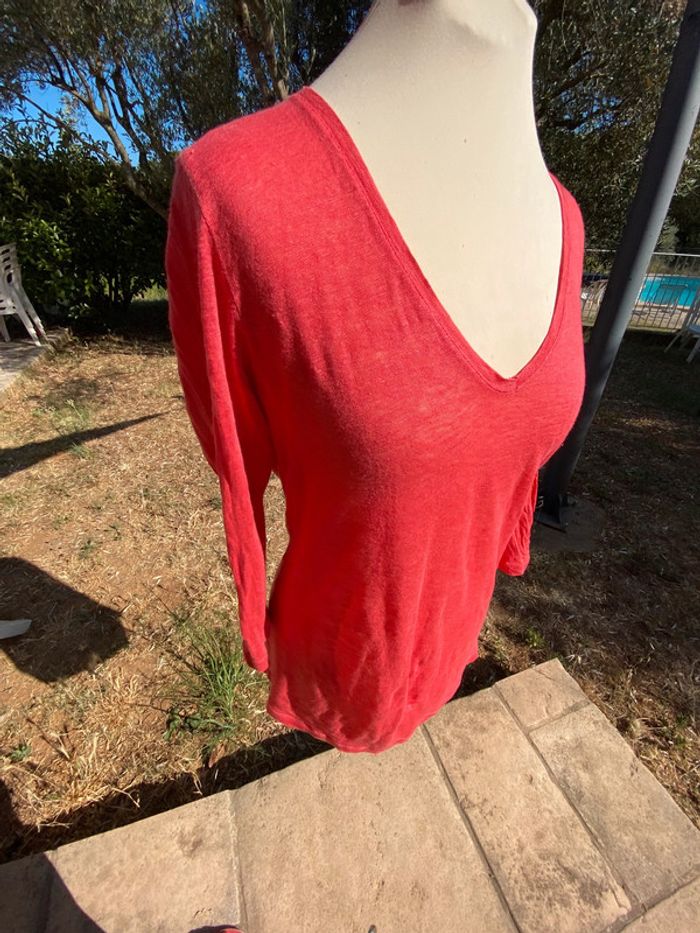 Joli top en lin Majestic, filature, taille 3 40 42 - photo numéro 3