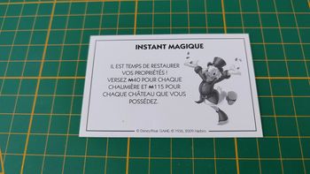 Carte instant magique Restaurer vos propriétés jeu de société Monopoly Disney éditions Hasbro #B94