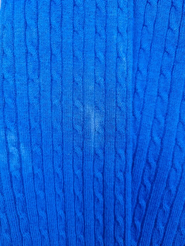 Pull torsadé Tommy Hilfiger bleu – Taille M Femme - photo numéro 6