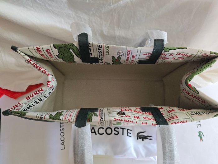 Grand Sac lacoste cabas Héritage Jacquard original neuf - photo numéro 5