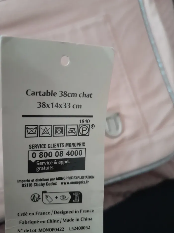 Cartable chat - photo numéro 5