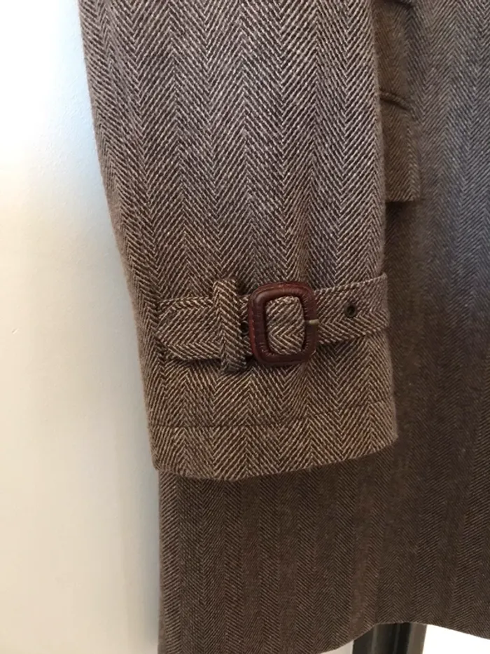 Manteau homme mi-long en lainage à chevrons - photo numéro 6