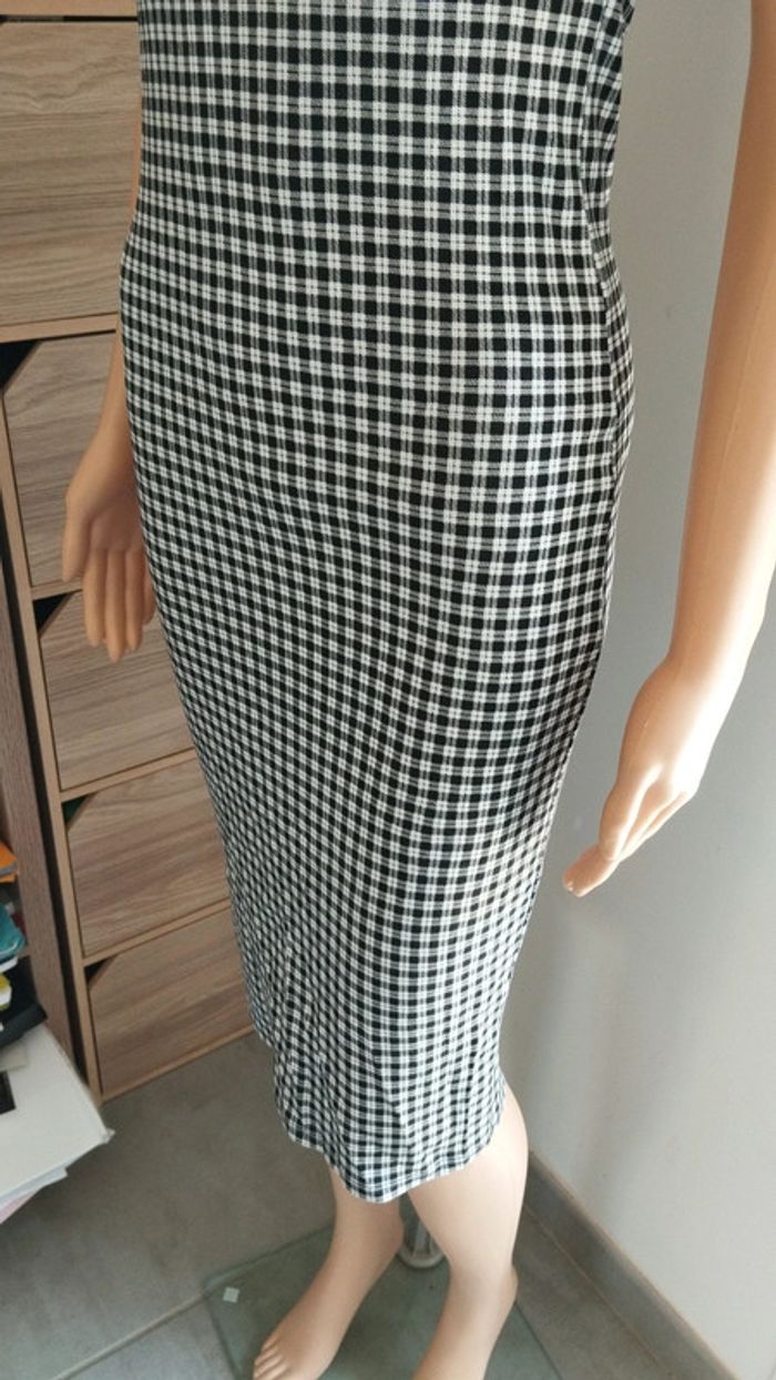 Robe noire et blanche Pimkie taille s fendu - photo numéro 3