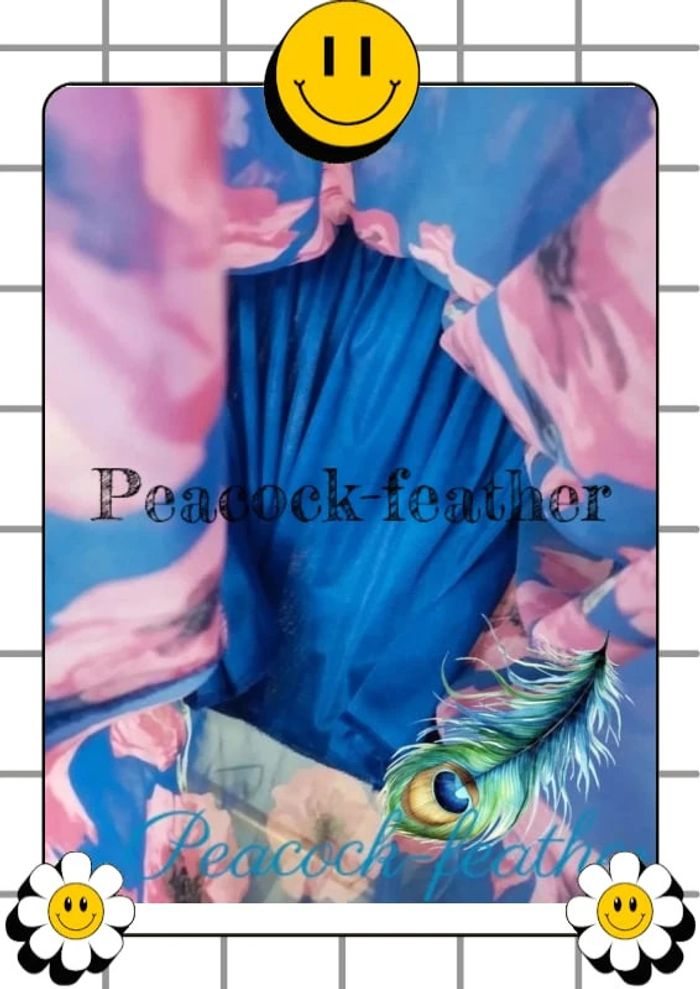 Robe longue fleurie bleue et rose TU - photo numéro 5