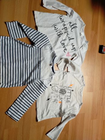 Lot 3 t-shirts manches longues 18 mois