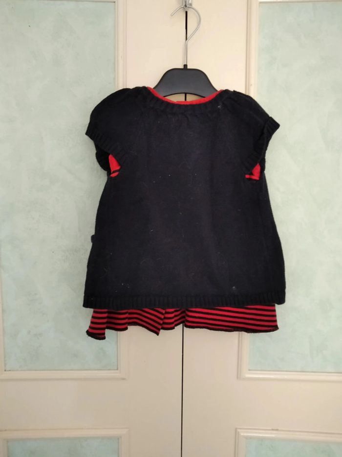 Robe rouge + gilet 18 mois - photo numéro 4