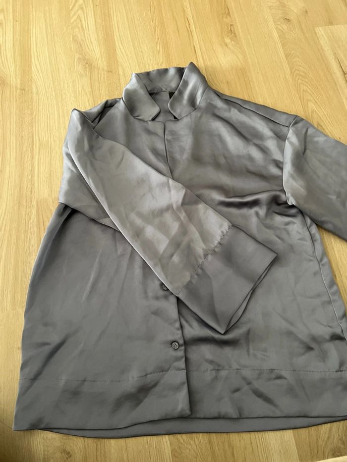 chemise oversize effet satin