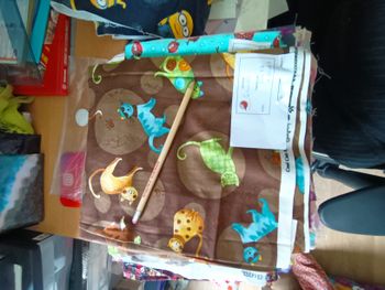 Coupon Clothworks – coton US chats colorés – 110 x 87 cm