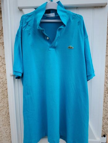Polo chemise Lacoste taille L turquoise