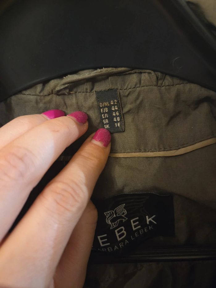 Veste mi saison kaki Lebel taille 44 - photo numéro 3