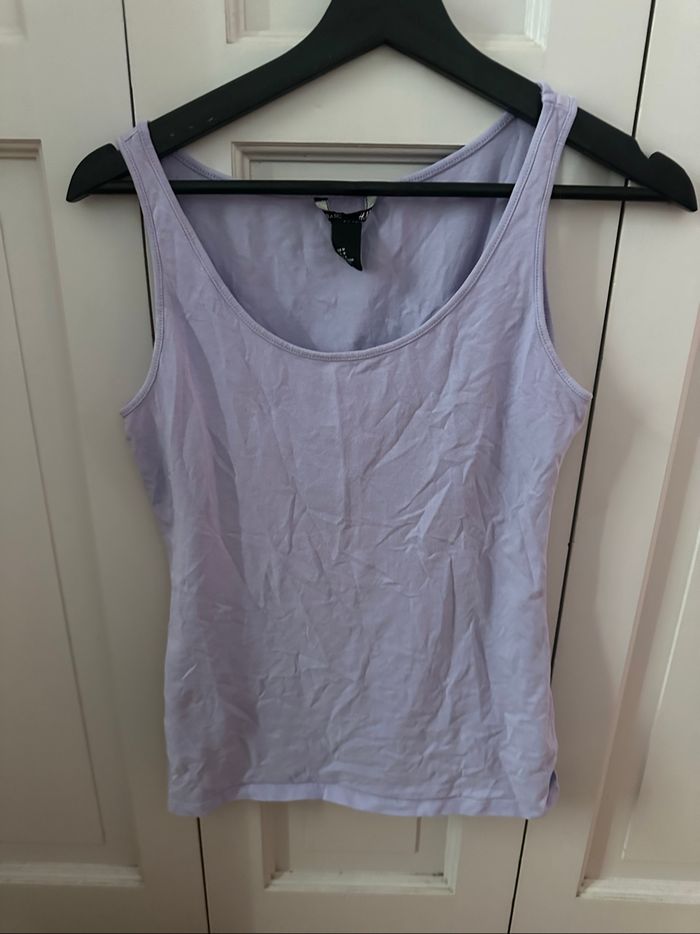 Débardeur strech basic parme lilas violet pale