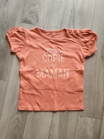 Tee shirt MC mini copie de maman 24mois