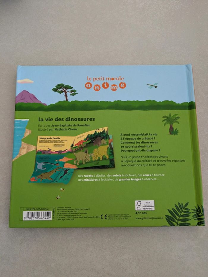 Livre animé la vie des Dinosaures - photo numéro 2