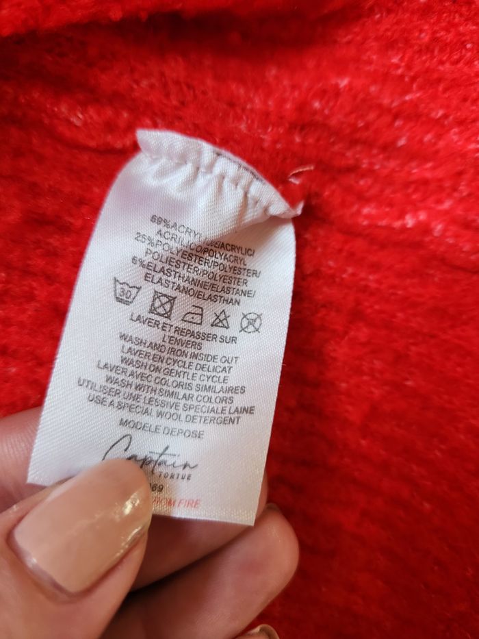 Gilet long rouge Captain Tortue – T0 / 36 – Peluché - photo numéro 6