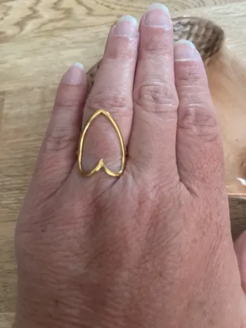 Bague ajustable en acier dorée