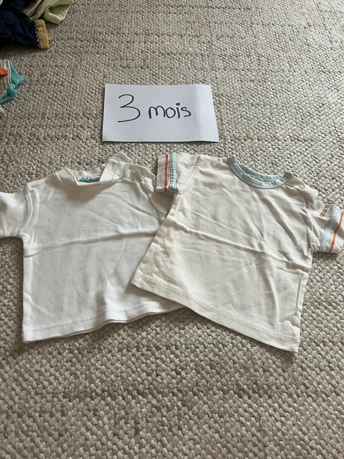 Lot tee shirt manche courte 3 mois