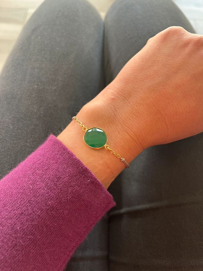 Bracelet pierre verte