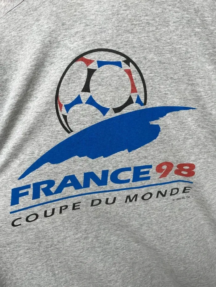 T-shirt vintage football France 98 Coupe du Monde 1998 taille XL fabriqué en Europe 🇪🇺 - photo numéro 7