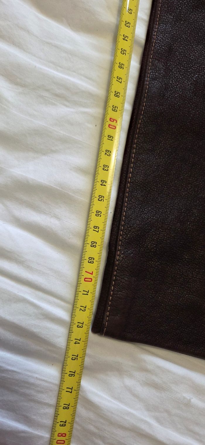 Jean cuir marron T.50 - photo numéro 8