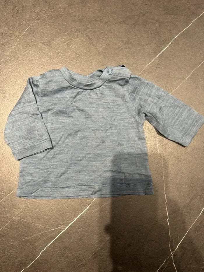 Ensemble Zara bleu gris 0-1 mois - photo numéro 5
