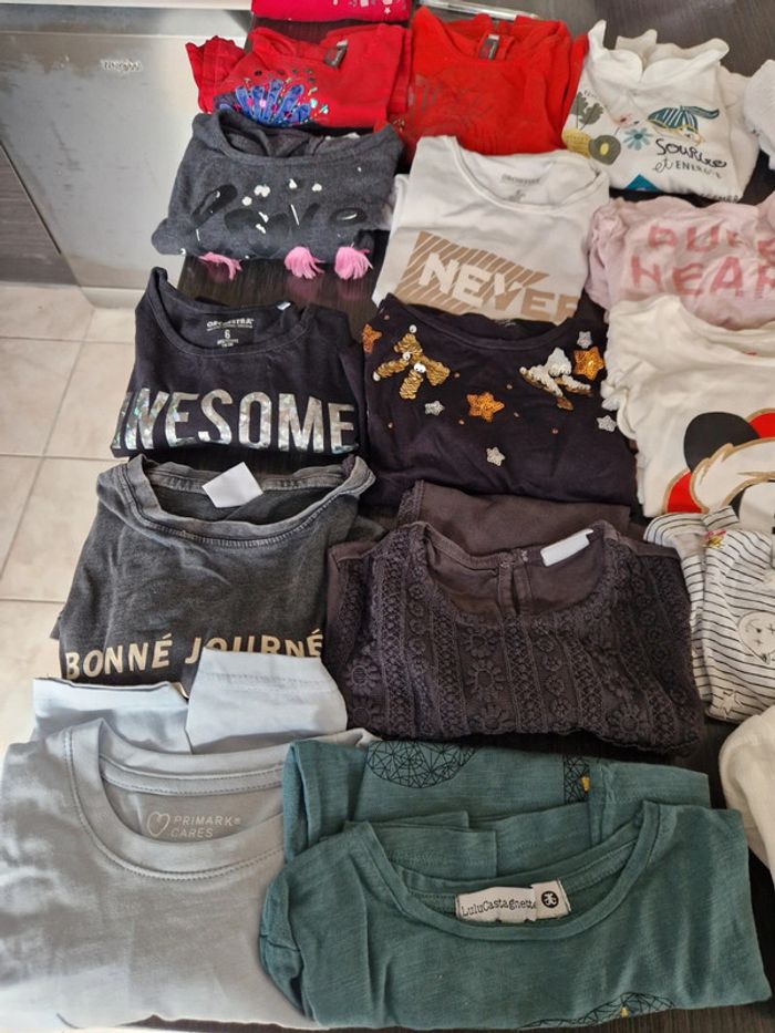 Lot 18 tee shirts 6 ans orchestra catimini zara dpam kiabi lulu castagnette primark tissaia - photo numéro 3