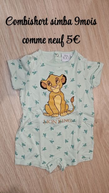 Combishort Simba 9mois