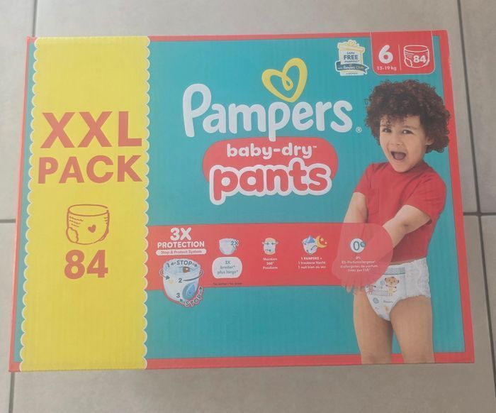 Pack couches pampers baby dry plusieurs tailles dispo destockage - photo numéro 2