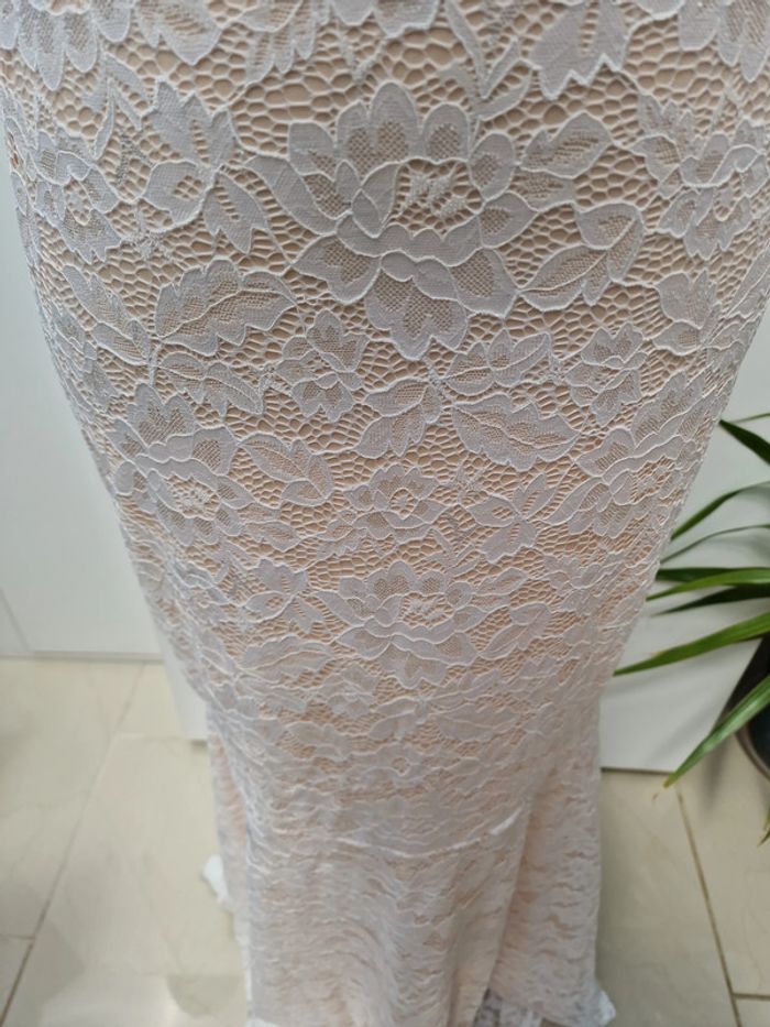 Robe De Mariée Sirène Dentelle Nude - photo numéro 11