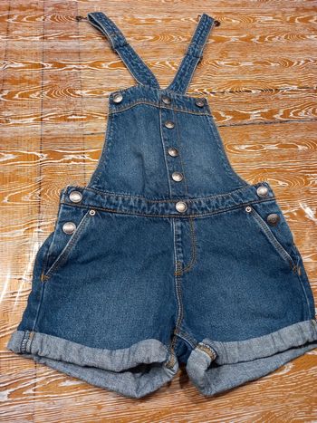 Salopette short jean