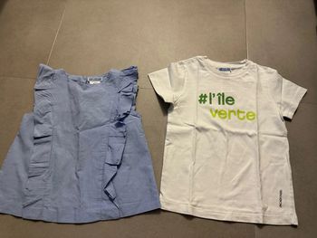 1 blouse et 1 t-shirt 6 ans jacadi