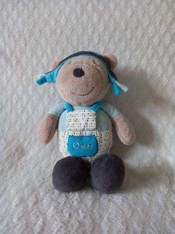 Peluche doudou ours Sauthon 