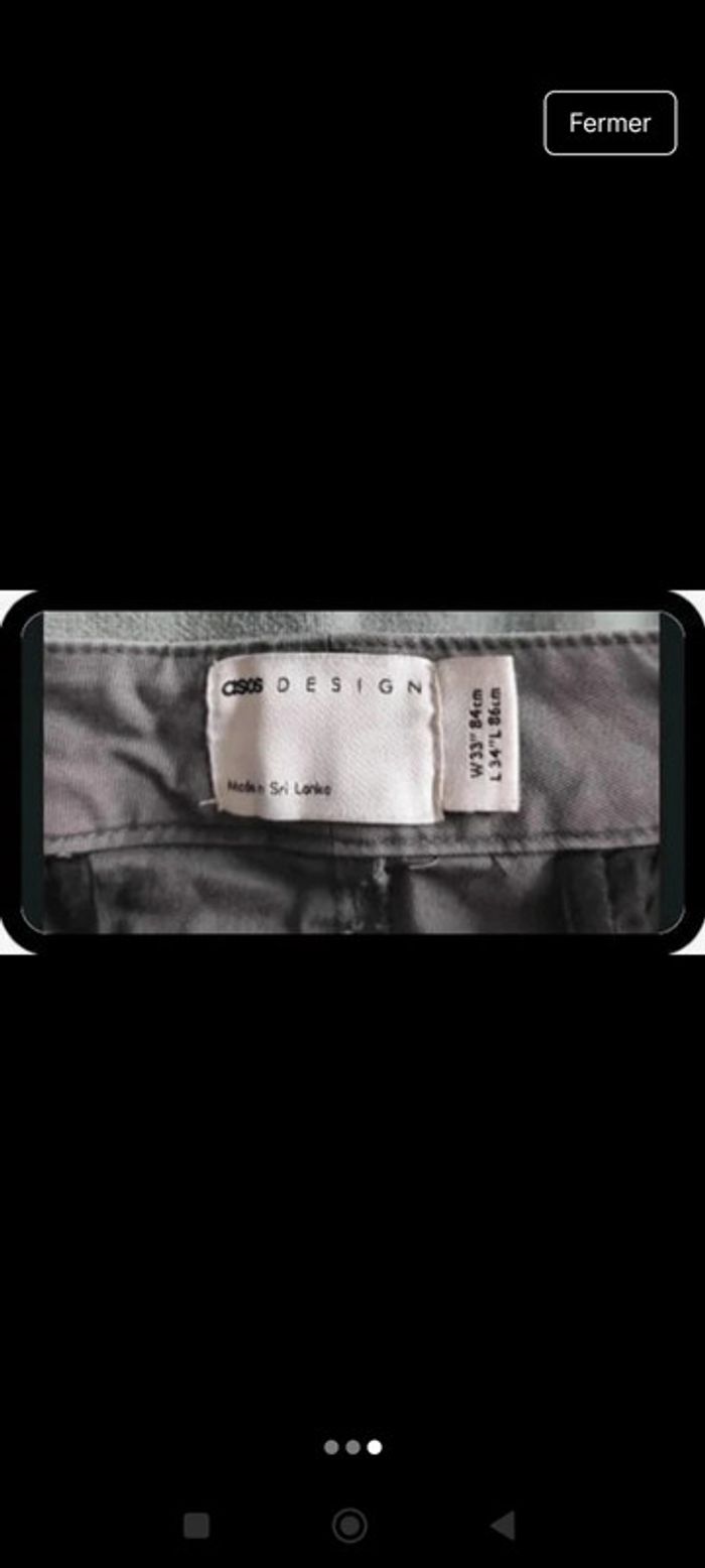 Pantalon homme gris asos - photo numéro 3
