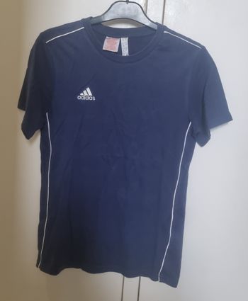 adidas t‑shirt garçon bleu marine logo brodé taille 11‑12 ans (152 cm)