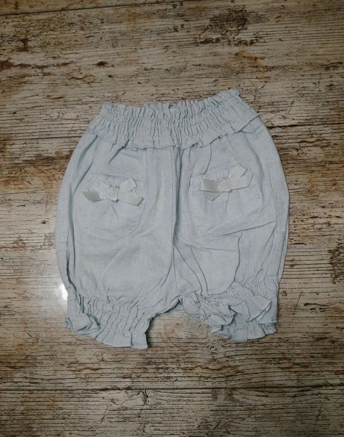 Joli pantacourt sarouel en lin été fille 3 mois