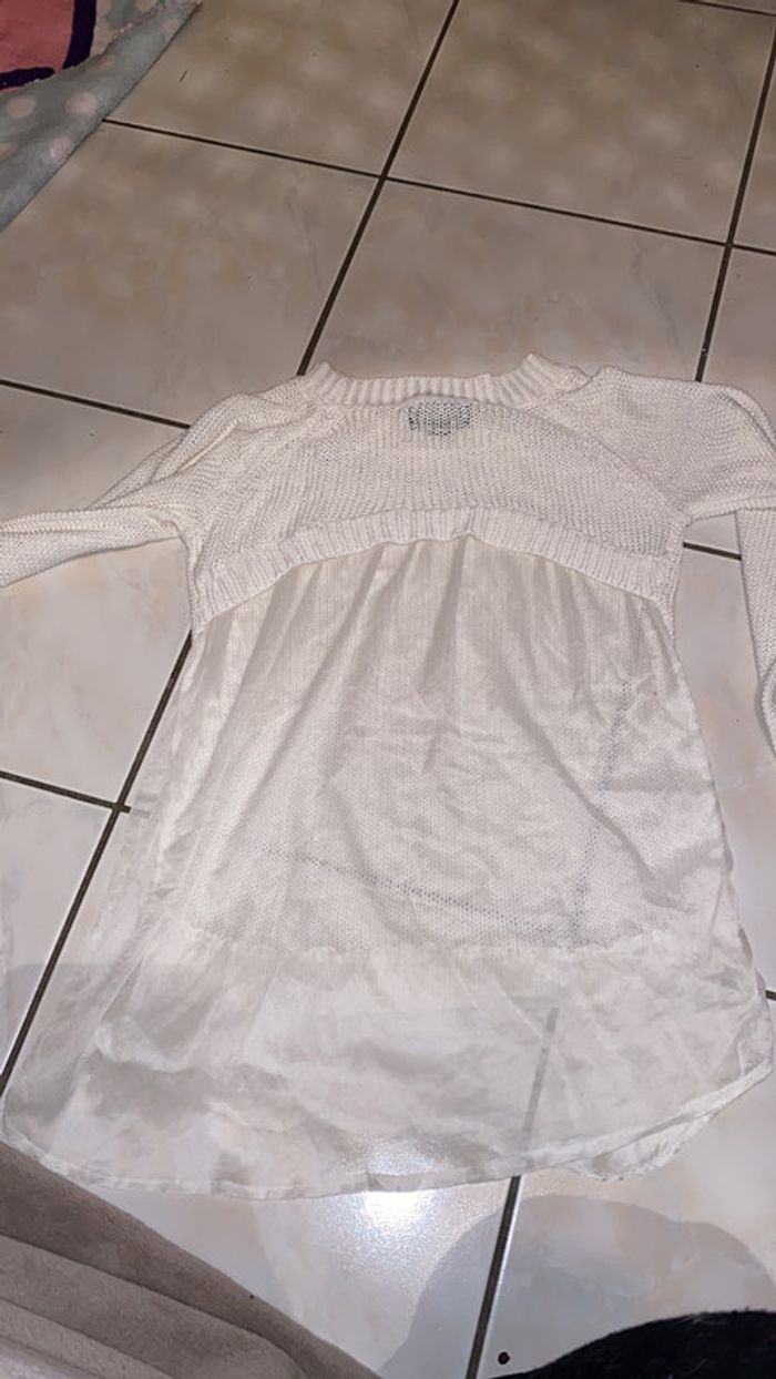 Pull blanc taille S - photo numéro 2