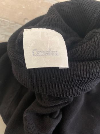 Pull Col roulé noir femme