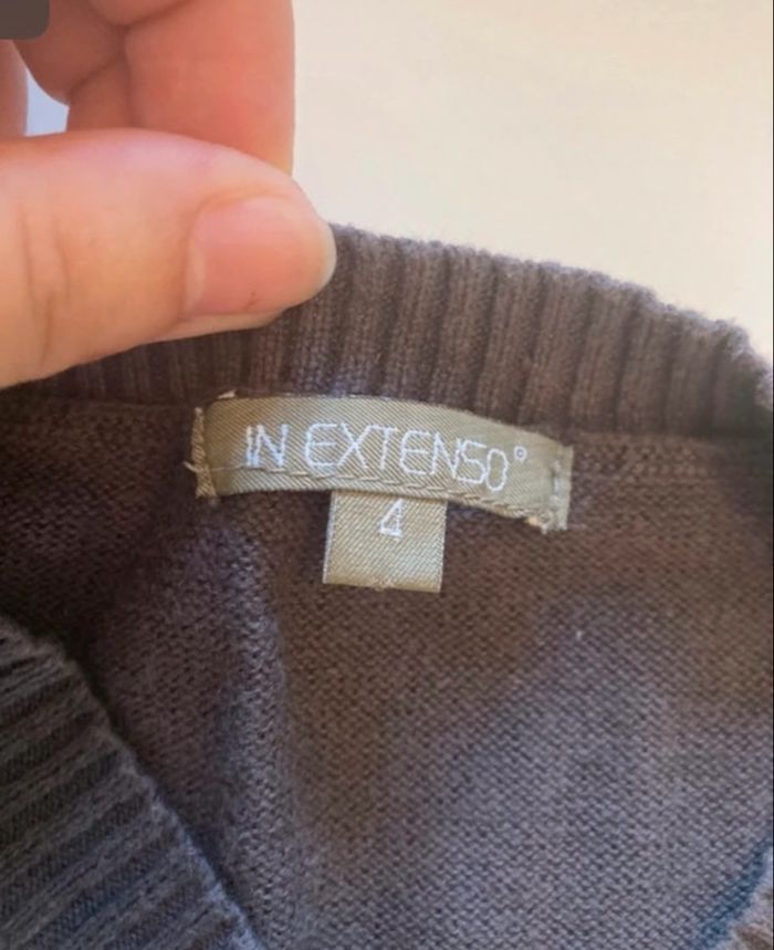 Pull sans manches pour garçon TRÈS BON ÉTAT taille 4 ans couleur gris - photo numéro 7