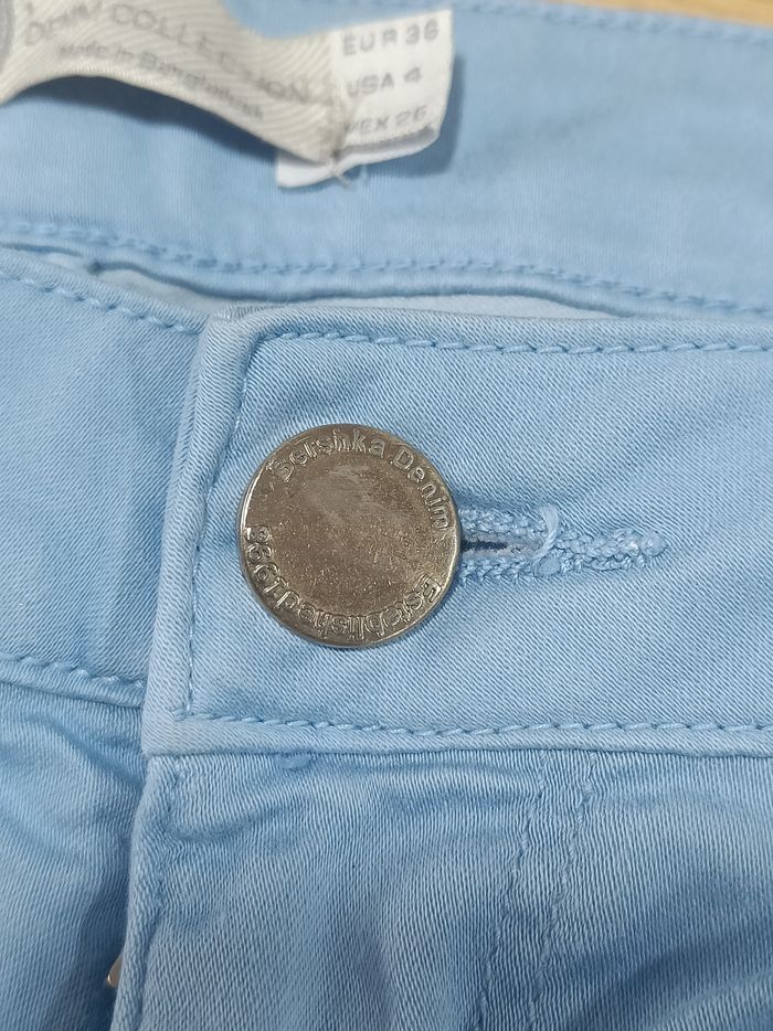Jean skinny Bershka bleu ciel – Taille 36 (S) – - photo numéro 6