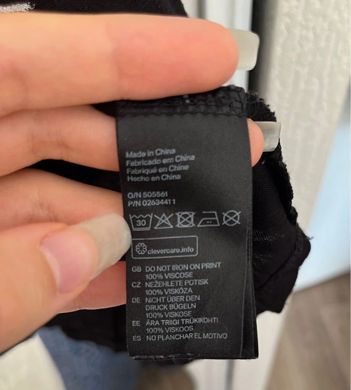 Débardeur noir avec inscription blanche, H&M , S - photo numéro 5