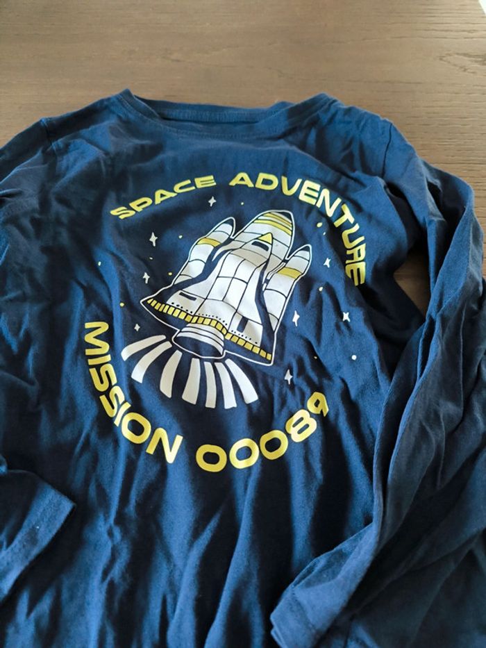 T-shirt manches longues espace fusée - photo numéro 2