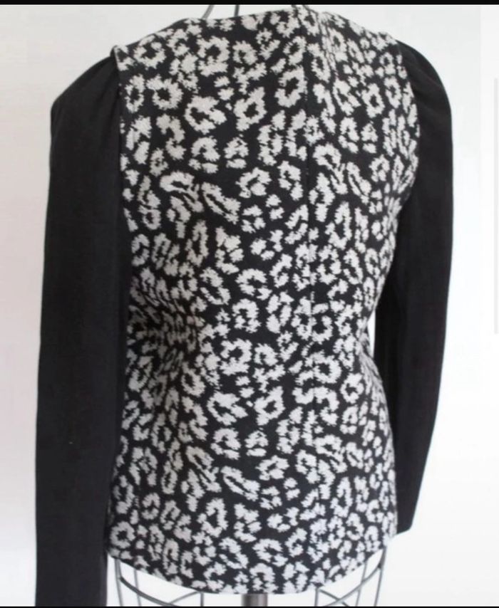 Veste imprimée noire et blanche MANGO – Taille M - photo numéro 2