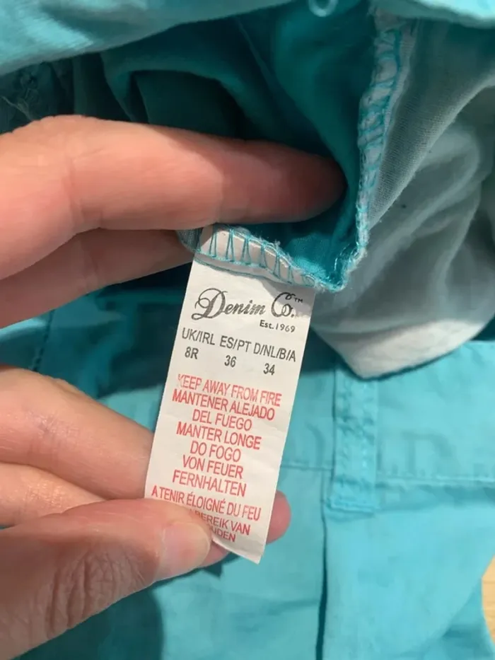 Short turquoise Denim Co - Taille 36 - photo numéro 4