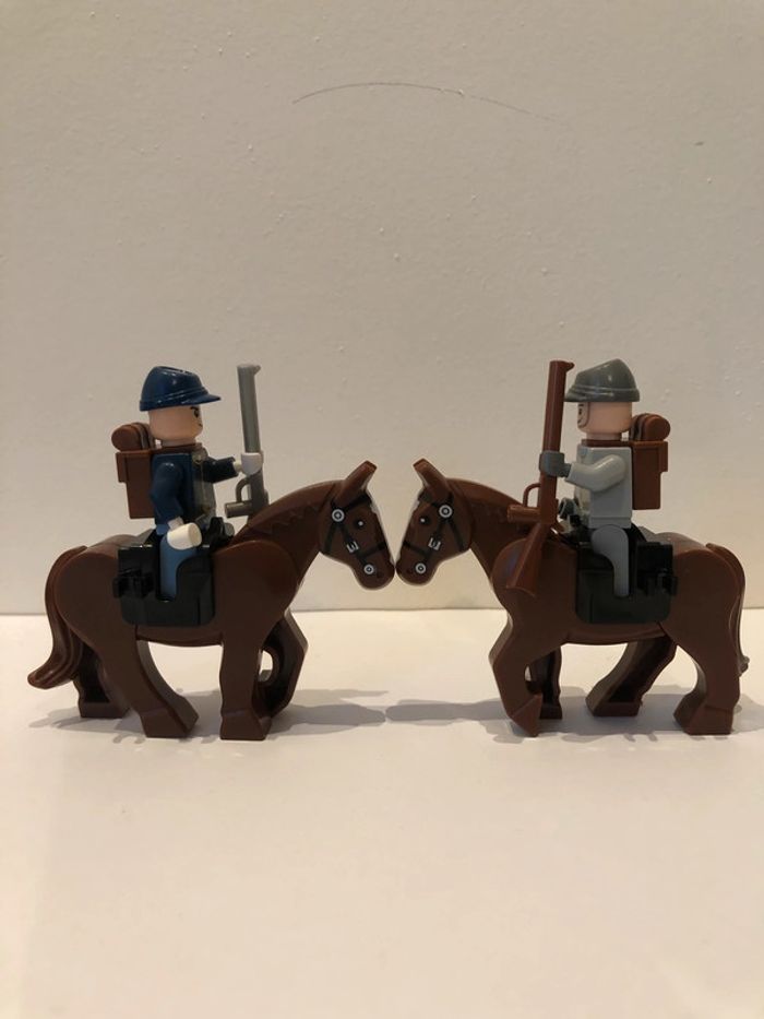 Figurine type lego 2 soldats de la guerre d’indépendance US Soldats - photo numéro 2
