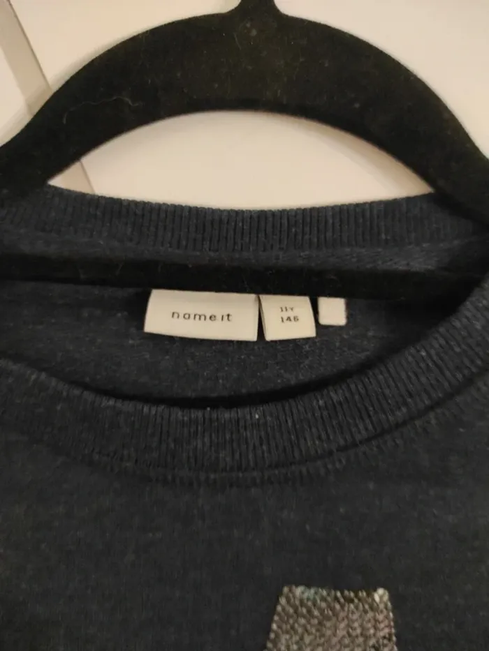 Robe sweat/tunique bleu marine Name it  11ans - photo numéro 3