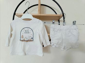 6 mois ensemble tape a l'oeil Teeshirt et short